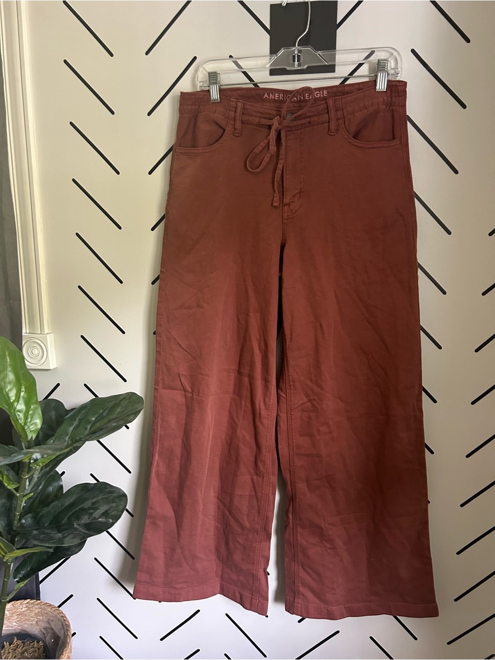 NWT American eagle stretch ultra wide leg cinch waist pants